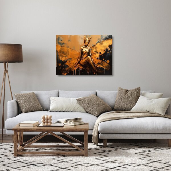 Staklena slika - Apstrakcija vile (70x50 cm)