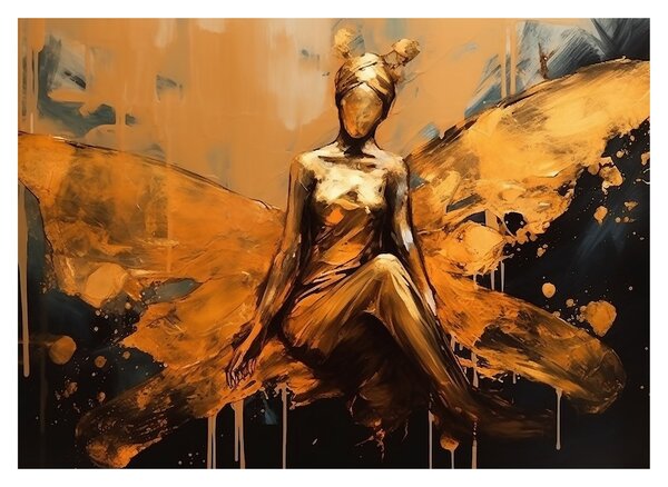 Staklena slika - Apstrakcija vile (70x50 cm)