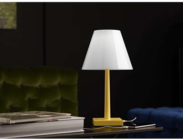 Stolne Lampa Rotaliana, prigušiv, Bijela, Dnevna soba, Aluminij