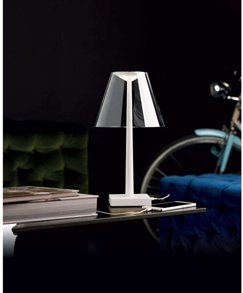 Stolne Lampa Rotaliana, prigušiv, Bijela, Dnevna soba, Aluminij
