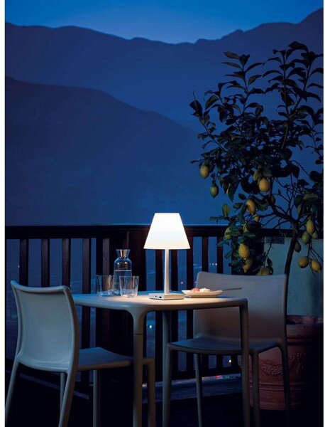 Stolne Lampa Rotaliana, prigušiv, Bijela, Dnevna soba, Aluminij