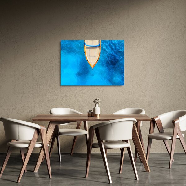 Staklena slika - Ljetni brod (70x50 cm)