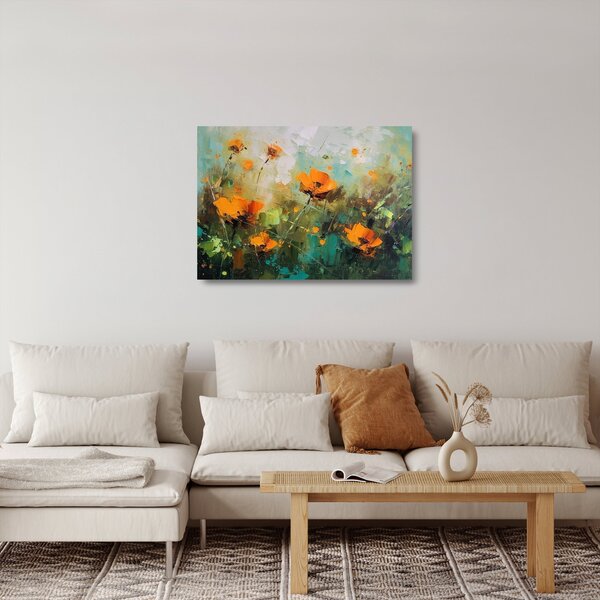 Staklena slika - Cvijeće (70x50 cm)