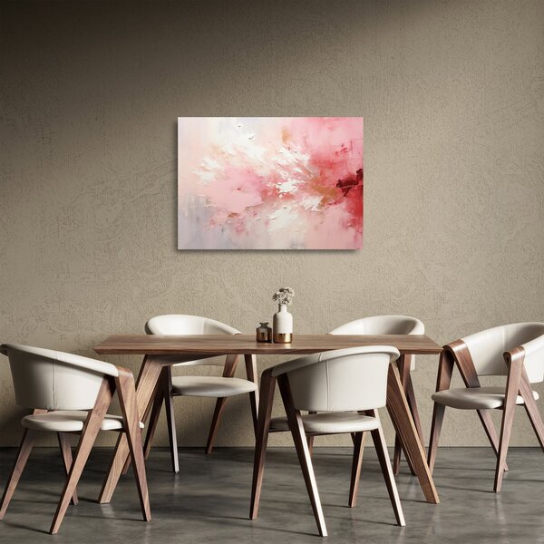 Staklena slika - Ružičasti sažetak (70x50 cm)