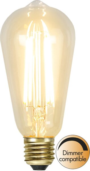 LED/sa žarnom niti žarulja s mogućnosti zatamnjivanja s toplim svjetlom E27, 4 W Soft Glow – Star Trading
