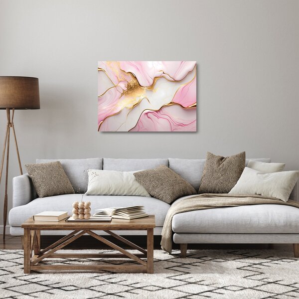 Staklena slika - Dizajn mramora (70x50 cm)