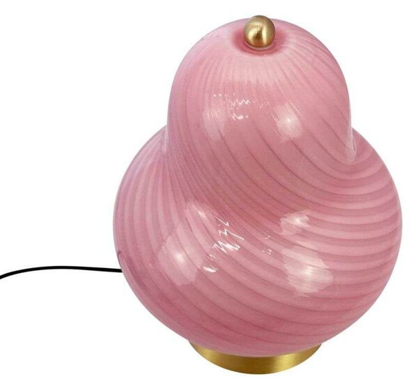 Stolne Lampa Dyberg Larsen, Lucy, Ružičasta ruža, Dnevna soba, Staklo, Skandinavski