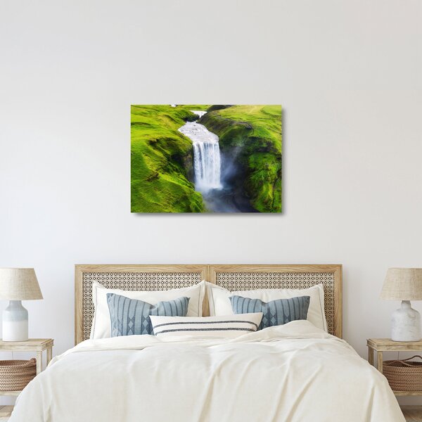Staklena slika - Vodopad Skogafoss (70x50 cm)