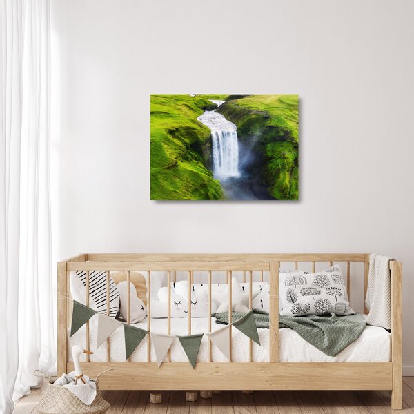 Staklena slika - Vodopad Skogafoss (70x50 cm)