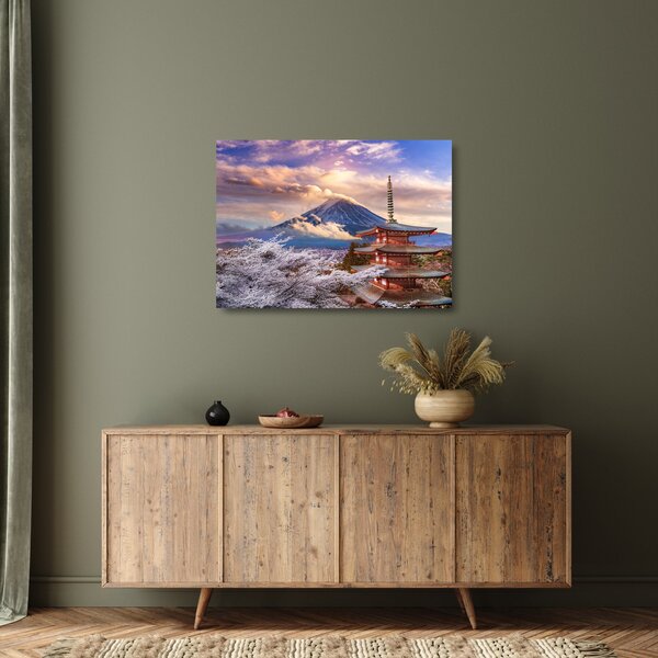 Staklena slika - Planina Fuji (70x50 cm)