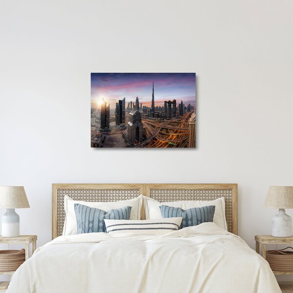 Staklena slika - Panorama Dubaija (70x50 cm)