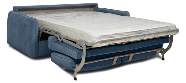 Plava sofa za spavanje/sklopiva od šenila 189 cm Storm – Scandic