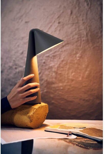 Stolne Lampa FRANDSEN, Ami, prigušiv, Smeđa / hrđa, Blagovaonica, Plastika, Moderan