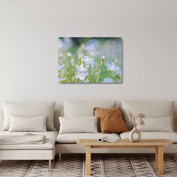 Staklena slika - Nježno cvijeće (70x50 cm)