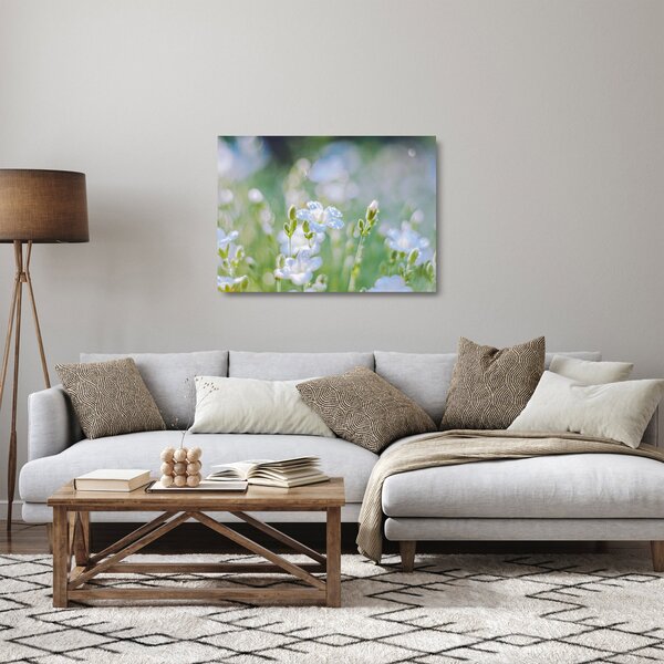 Staklena slika - Nježno cvijeće (70x50 cm)