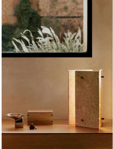 Stolne Lampa ferm LIVING, Bež, Blagovaonica, Kamen