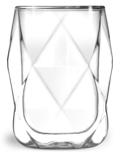 Set od 2 čaše za kavu s dvostrukim stijenkama Vialli Design Geo, 250 ml