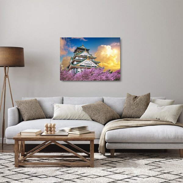 Staklena slika - Dvorac Osaka (70x50 cm)