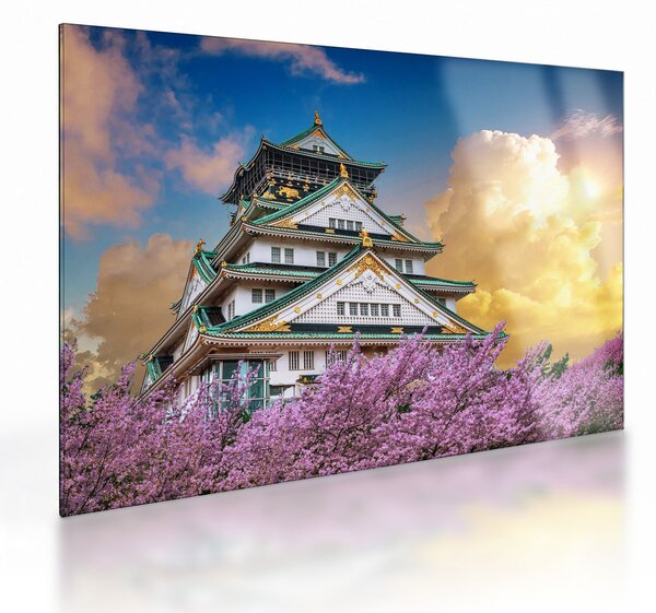 Staklena slika - Dvorac Osaka (70x50 cm)