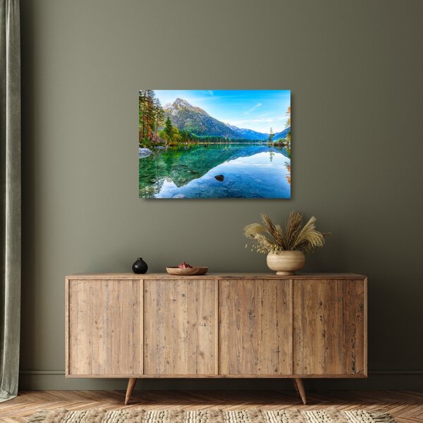 Staklena slika - Jezero Hintersee (70x50 cm)