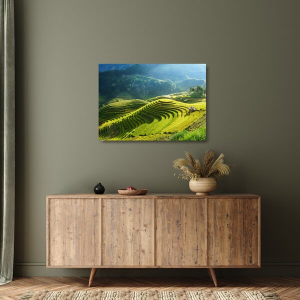 Staklena slika - Koncert na rižinim terasama (70x50 cm)