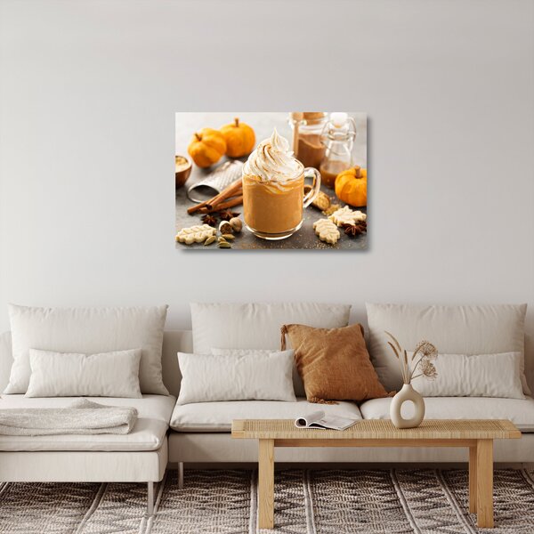 Staklena slika - Latte od bundeve (70x50 cm)