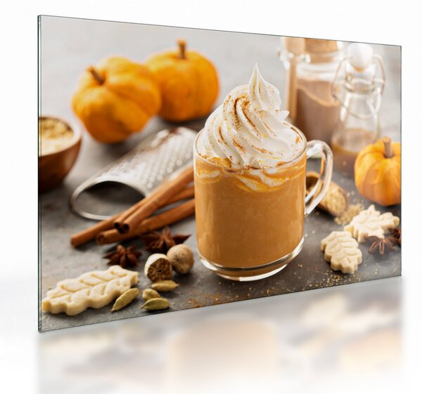 Staklena slika - Latte od bundeve (70x50 cm)