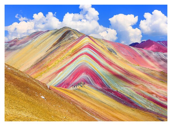 Staklena slika - Rainbow Mountain, Peru (70x50 cm)