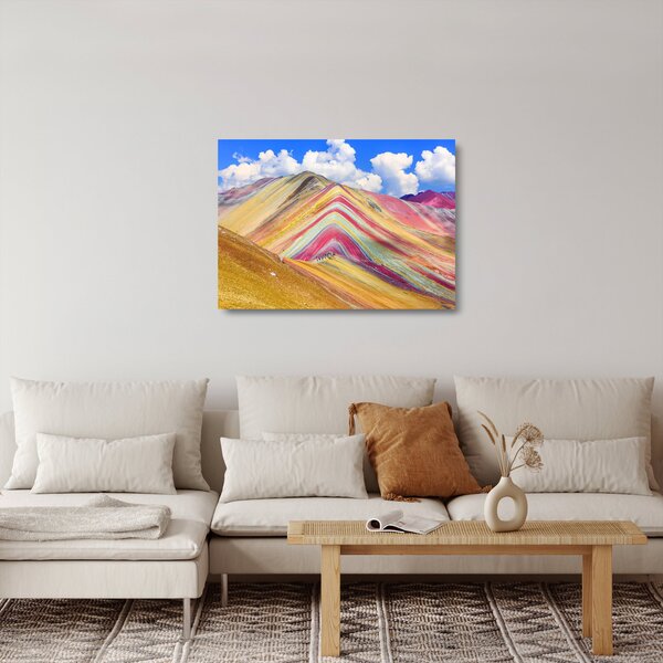 Staklena slika - Rainbow Mountain, Peru (70x50 cm)
