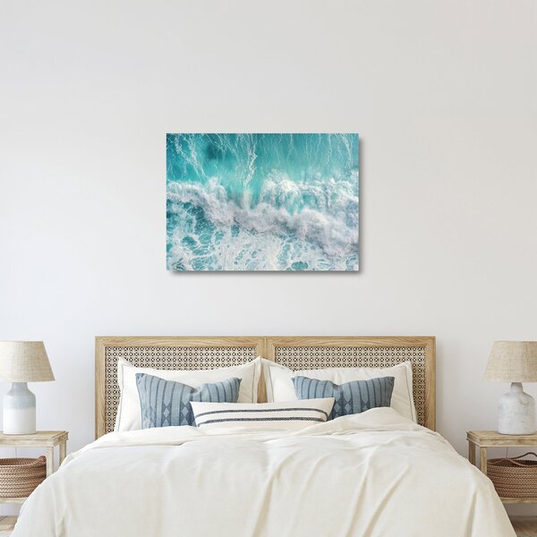 Staklena slika - Pogled na oceanske valove (70x50 cm)