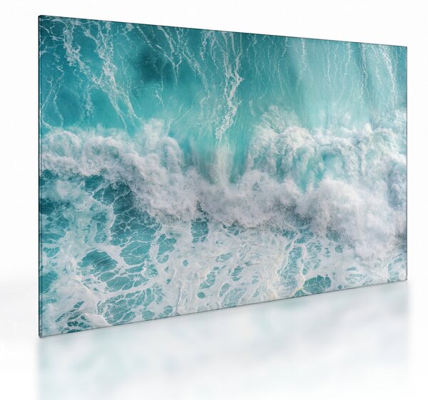 Staklena slika - Pogled na oceanske valove (70x50 cm)