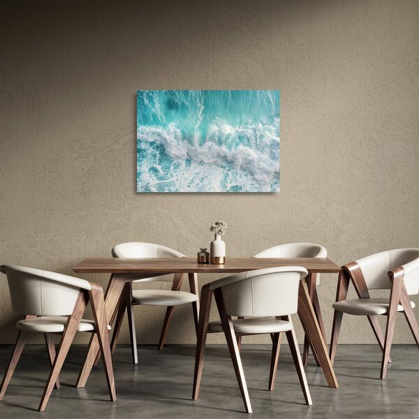 Staklena slika - Pogled na oceanske valove (70x50 cm)