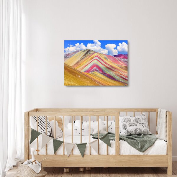 Staklena slika - Rainbow Mountain, Peru (70x50 cm)