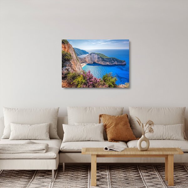 Staklena slika - Plaža Navagio, Grčka (70x50 cm)