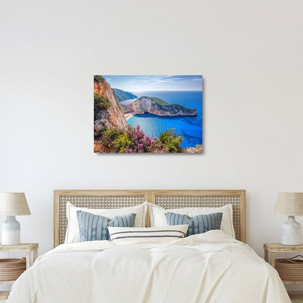 Staklena slika - Plaža Navagio, Grčka (70x50 cm)