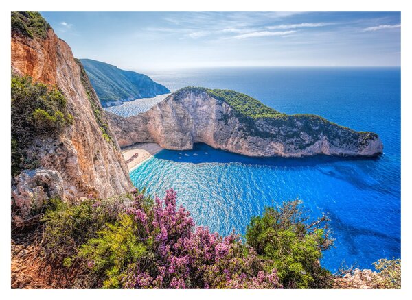 Staklena slika - Plaža Navagio, Grčka (70x50 cm)