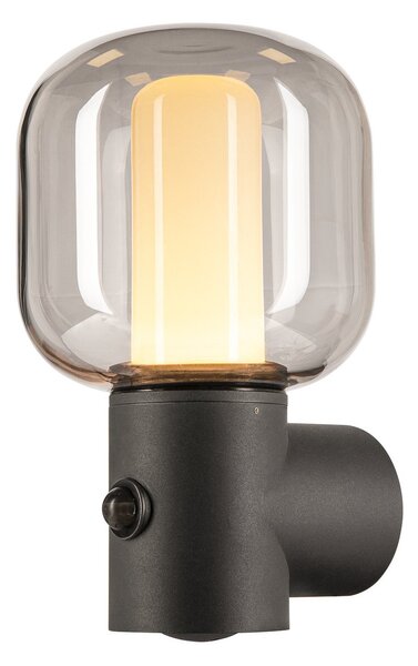 Ovalisk Vanjski Zidna lampa w/Senzor LED Anthracite - SLV