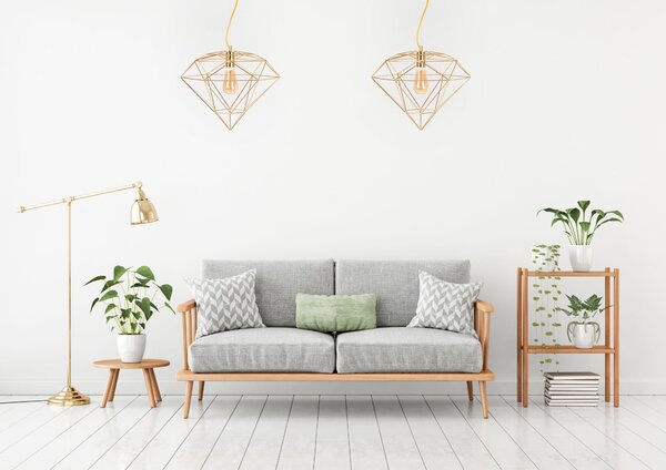 VISEĆA LAMPA DIAMOND METAL LOFT LIGHT GOLD APP562-1CP