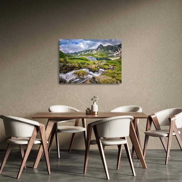 Staklena slika - Pogled na planinu Rila (70x50 cm)