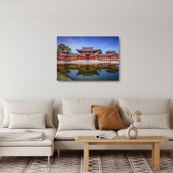 Staklena slika - budistički hram (70x50 cm)