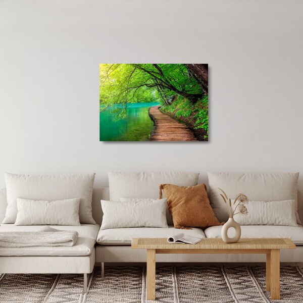 Staklena slika - Plitvička jezera (70x50 cm)