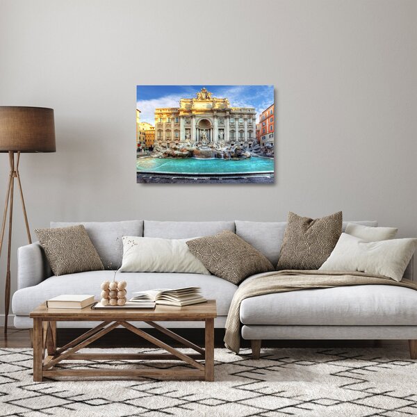 Staklena slika - fontana Trevi (70x50 cm)