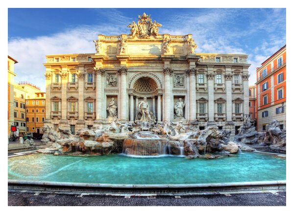 Staklena slika - fontana Trevi (70x50 cm)