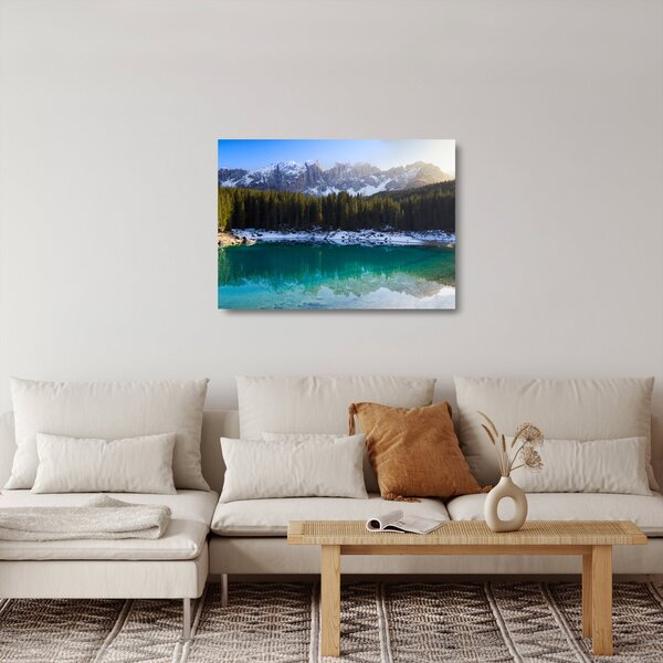 Staklena slika - Jezero Karersee (70x50 cm)