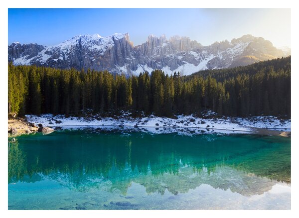 Staklena slika - Jezero Karersee (70x50 cm)