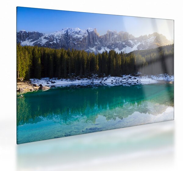 Staklena slika - Jezero Karersee (70x50 cm)