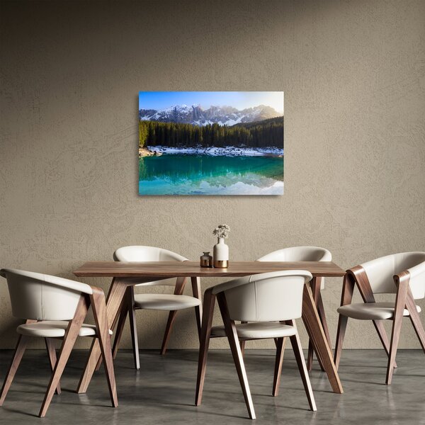 Staklena slika - Jezero Karersee (70x50 cm)