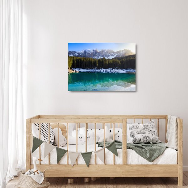 Staklena slika - Jezero Karersee (70x50 cm)