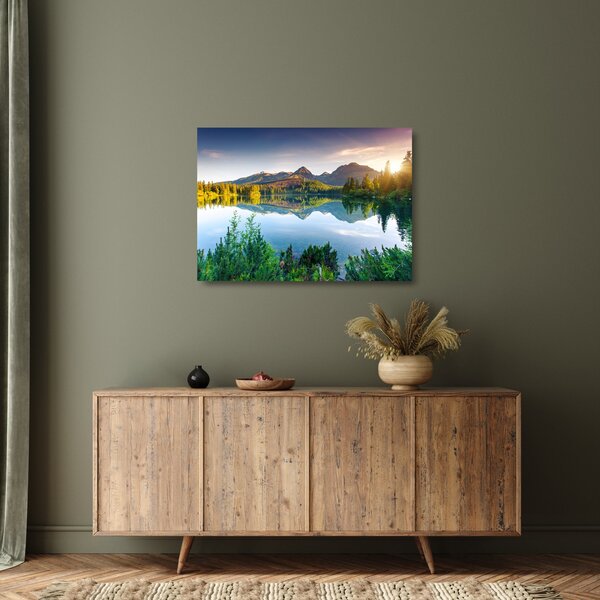 Staklena slika - jezero (70x50 cm)