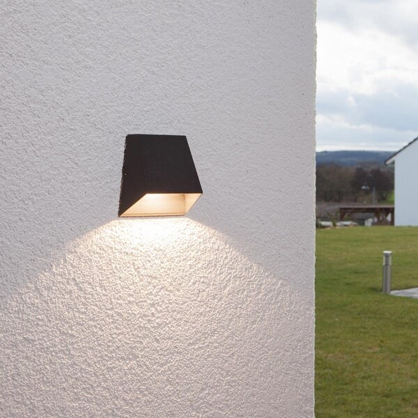 Vanjske Svjetiljka Lucande, Hanno, Crno, Balkon, Aluminij, Moderan
